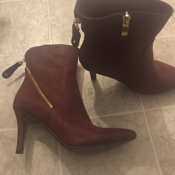 NWOT Sergio Bari burgundy boots Size 7 - Picture 2 of 8